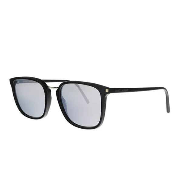 Kính Mát Unisex Yves Saint Laurent YSL SL131COMBI 008 Black Rectangle Sunglasses Màu Xám Đen - Kính mắt - Vua Hàng Hiệu