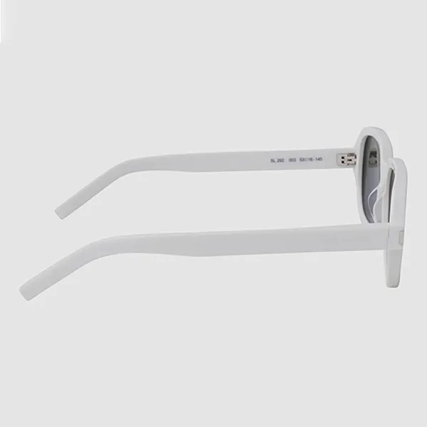Kính Mát Unisex Yves Saint Laurent YSL SL292 003 White Rectangle Sunglasses Màu Xám Trắng