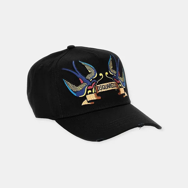 Mũ Dsquared2 Logo Embroidery Cap BCM074105C000012124 Màu Đen Họa Tiết