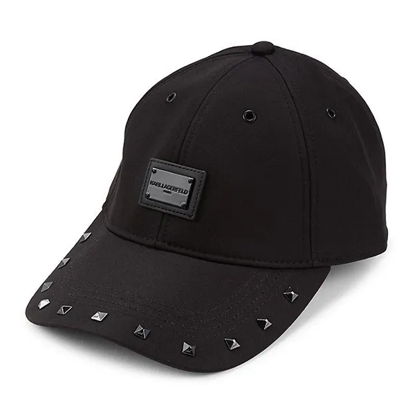 Mũ Karl Lagerfeld Black Cone Stud Logo Baseball Cap Màu Đen - Mũ nón - Vua Hàng Hiệu