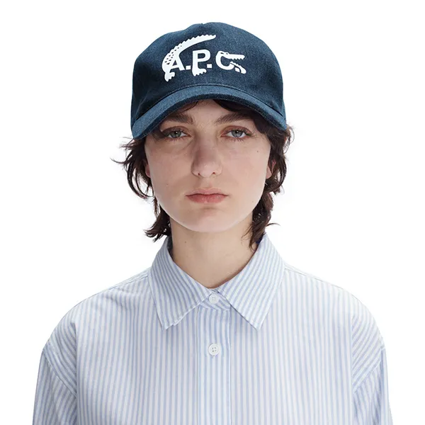 Mũ Lacoste A.P.C. Denim Cap RK7421 51 SHR Màu Xanh Denim Size M