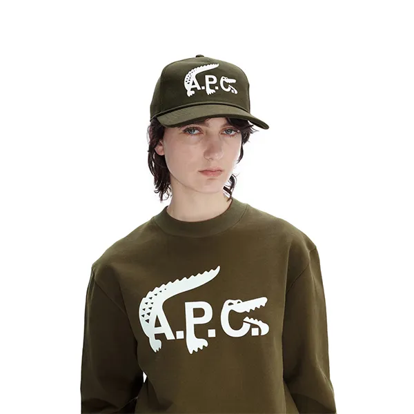 Mũ Lacoste A.P.C. Organic Cotton Cap RK7422 51 WTW Màu Xanh Rêu Size M - Mũ nón - Vua Hàng Hiệu