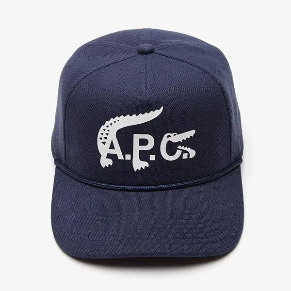 Mũ Lacoste X A.P.C Printed Navy Blue Hat RK7422 51 WGH Màu Xanh Navy Size M