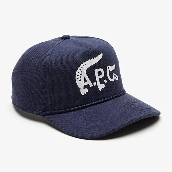 Mũ Lacoste X A.P.C Printed Navy Blue Hat RK7422 51 WGH Màu Xanh Navy Size M