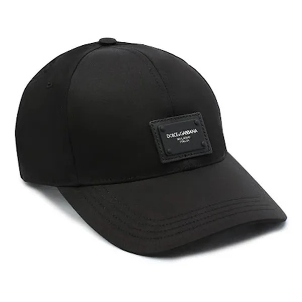 Mũ Nam Dolce & Gabbana D&G Logo Patch Baseball Cap GH590A FUFJR N0000 Màu Đen Size 58