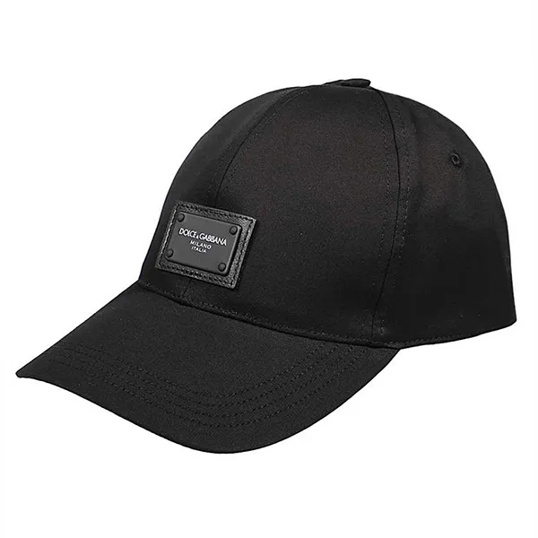 Mũ Nam Dolce & Gabbana D&G Logo Patch Baseball Cap GH590A FUFJR N0000 Màu Đen Size 58