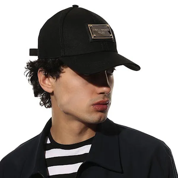 Mũ Nam Dolce & Gabbana D&G Vintage Plague Hat GEV11 Màu Đen Size 58