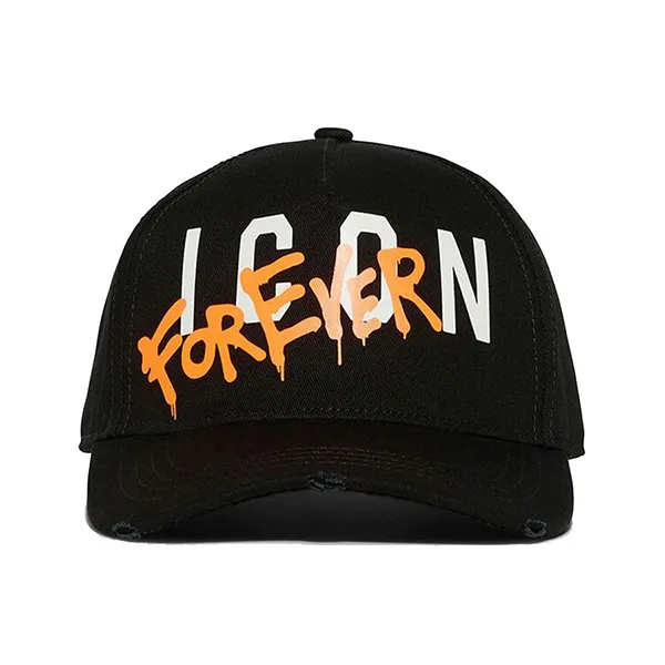 Mũ Nam Dsquared2 Icon Forever Distressed Baseball Cap BCM0543 Màu Đen - Mũ nón - Vua Hàng Hiệu