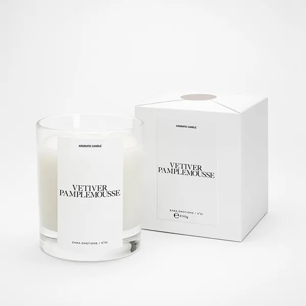 Nến Thơm Zara Emotion Vetiver Pamplemousse Candle 200g Vua Hàng Hiệu