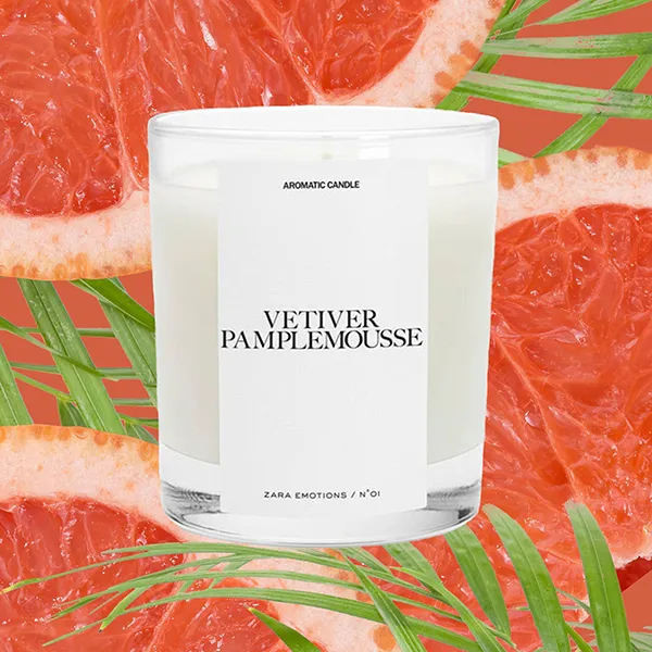 Nến Thơm Zara Emotion Vetiver Pamplemousse Candle 200g Vua Hàng Hiệu