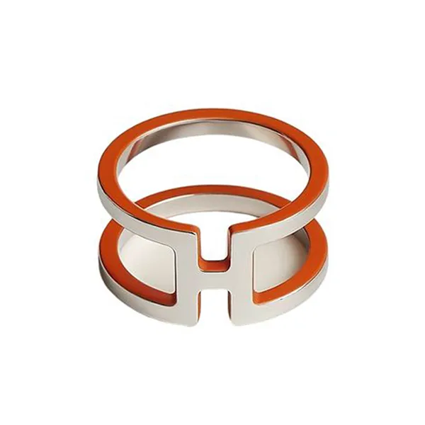 Nhẫn Cài Khăn Nữ Hermès H En Rond Scarf 90 Ring Màu Cam - Phụ kiện - Vua Hàng Hiệu