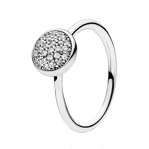 Nhẫn Nữ Pandora Dazzling Droplet Ring Sterling Silver Dazzling Droplet Ring With Clear Zirconia 191009CZ Màu Bạc Size 56