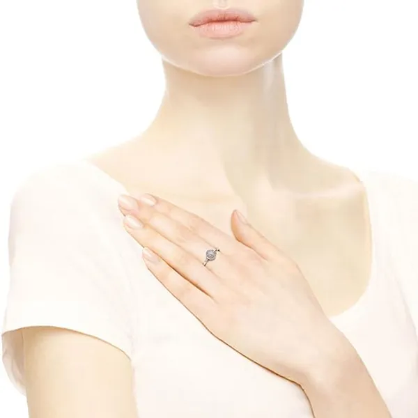 Nhẫn Nữ Pandora Dazzling Droplet Ring Sterling Silver Dazzling Droplet Ring With Clear Zirconia 191009CZ Màu Bạc Size 56