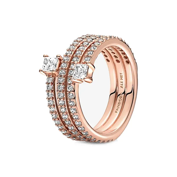 Nhẫn Nữ Pandora Final Triple Spiral Ring 180051C01 Màu Vàng Hồng Size 54