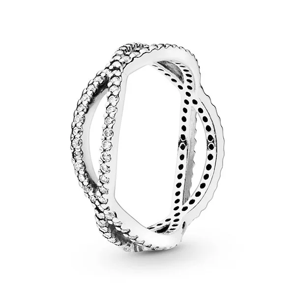 Nhẫn Pandora Crossing Paths Clear Cubic Zirconia Ring 190930CZ Màu Bạc Size 56