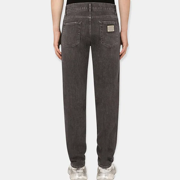 Quần Jean Nam Dolce & Gabbana D&G Wash Dáng Slim GY07CDG8EG4S9001 Màu Xám Size 46