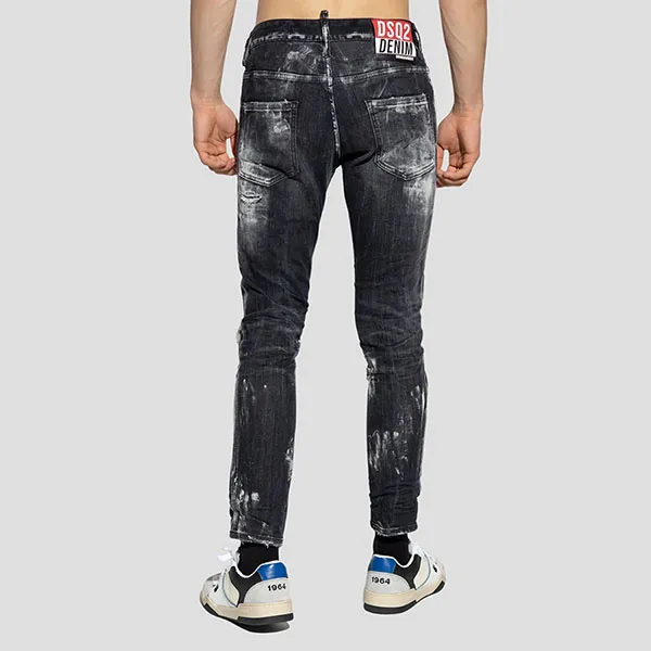 Quần Jean Nam Dsquared2 Dark Grey Destroyed Wash Skater Skinny S74LB1325 S30503 900 Màu Xám Đen - Thời trang - Vua Hàng Hiệu