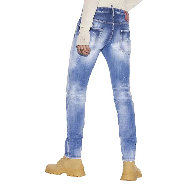 Quần Jean Nam Dsquared2 Light Blue Bleach Effect Cool Guy Fit S71LB1025 S30342 Màu Xanh Nhạt - Thời trang - Vua Hàng Hiệu