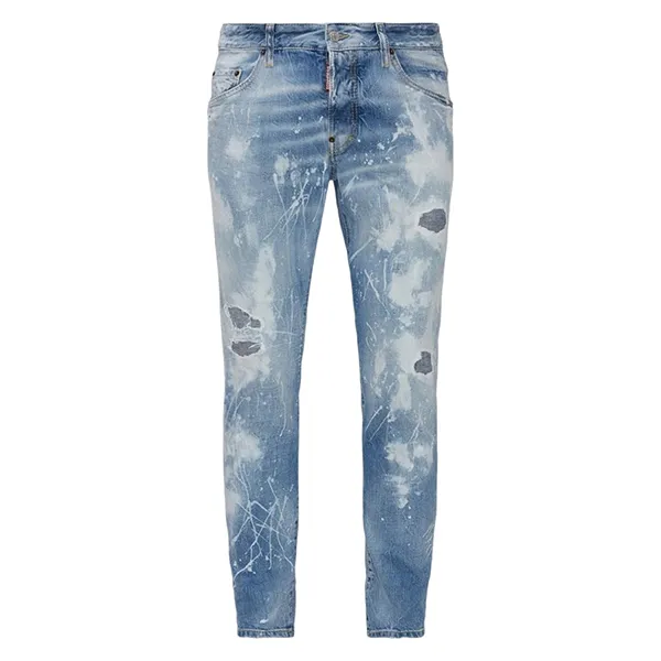 Quần Jean Nam Dsquared2 Light Blue Cropped Wash Skater Fit S71LB1035 S30309 Màu Xanh Nhạt Size 46 - Thời trang - Vua Hàng Hiệu