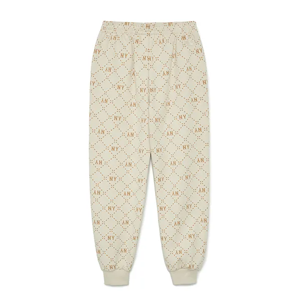 Quần Jogger MLB Jacquard Monogram New York Yankees 3APTM0134-50CRD Màu Kem - Thời trang - Vua Hàng Hiệu