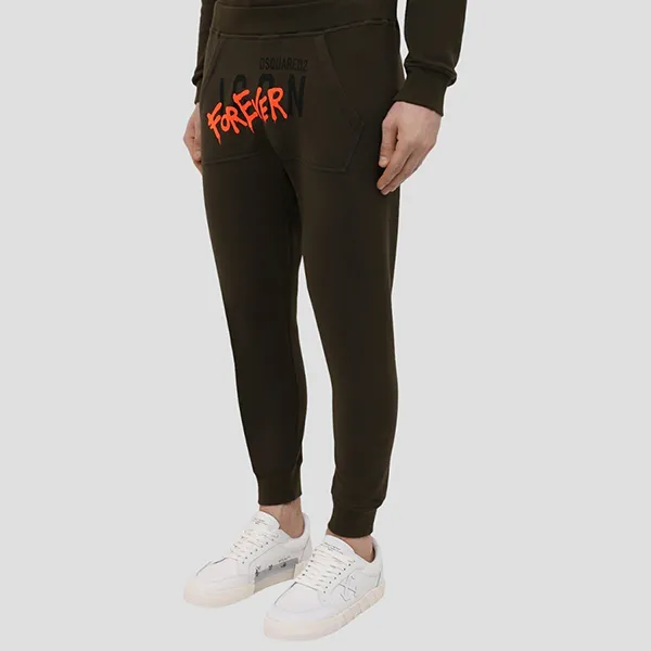 Quần Jogger Nam Dsquared2 Green With Logo ICON Forever Printed S79KA0026 S25516 079 Màu Xanh - Thời trang - Vua Hàng Hiệu