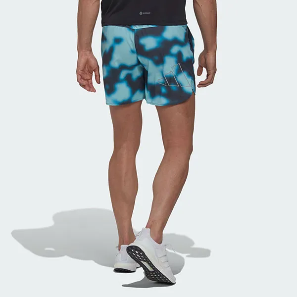 Quần Short Nam Adidas Run Icons Logo Graphic Aop HF8758 Màu Xanh Đen Size XS