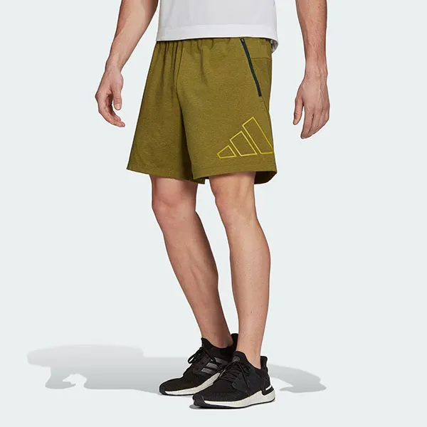 Quần Short Nam Adidas Ti 3Bar Sho HK9540 Màu Xanh Green Size XS 7in