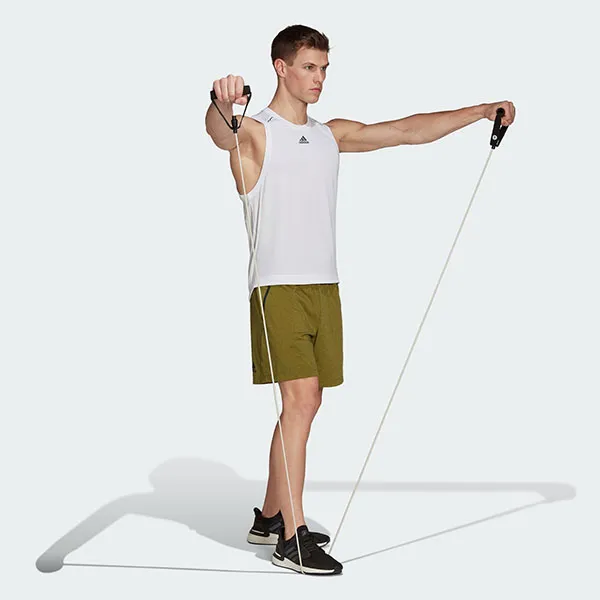 Quần Short Nam Adidas Ti 3Bar Sho HK9540 Màu Xanh Green Size XS 7in
