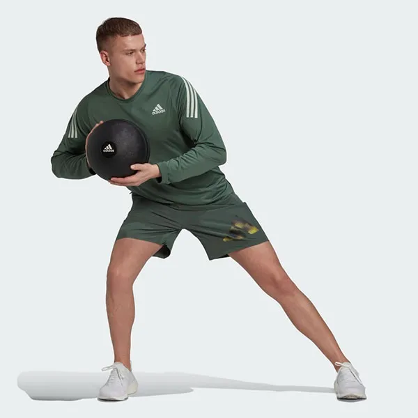 Quần Short Nam Adidas Ti Wv Gfx Sho HL8809 Màu Xanh Rêu Size XS 7in