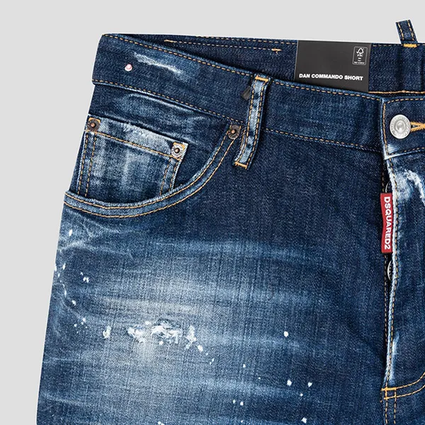 Quần Short Nam Dsquared2 Blue Commando S74MU0772 S30342 470 Màu Xanh