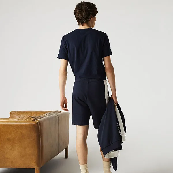 Quần Short Nam Lacoste Men’s Fleece Bermuda GH6866 00 E8T Màu Xanh Navy Size 3