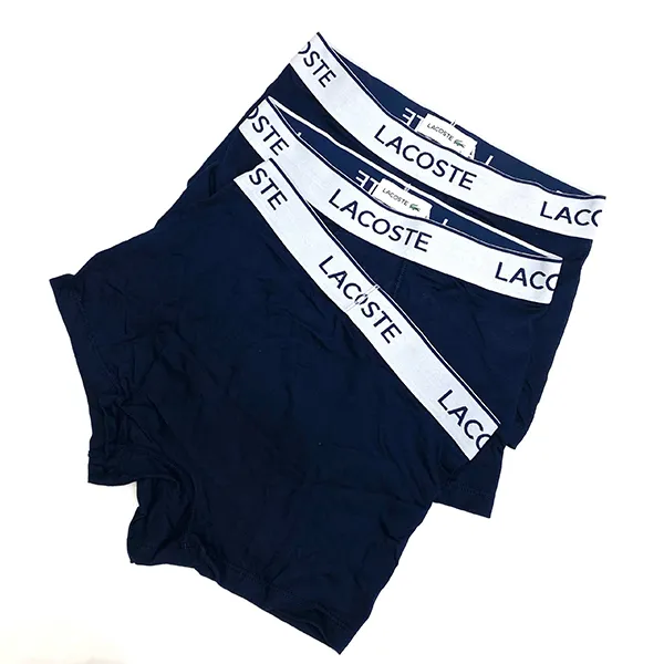 Set 3 Quần Lót Nam Lacoste Boxer 5H8621 00 166 Màu Xanh Đen Size S - Thời trang - Vua Hàng Hiệu
