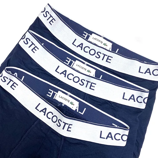 Set 3 Quần Lót Nam Lacoste Boxer 5H8621 00 166 Màu Xanh Đen Size S - Thời trang - Vua Hàng Hiệu