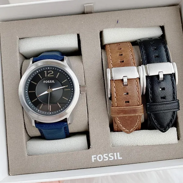Set Đồng Hồ Nam Fossil Interchangeable Strap BQ2337SET Mặt Đen