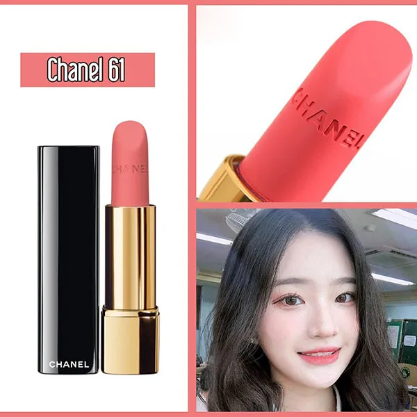 Son Chanel Rouge Allure Velvet 61 La Secrète Màu Hồng San Hô - Son Môi - Vua Hàng Hiệu