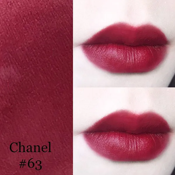 Son Chanel Rouge Allure Velvet Luminous Matte Lip Colour 63 Nightfall Màu Đỏ Nâu
