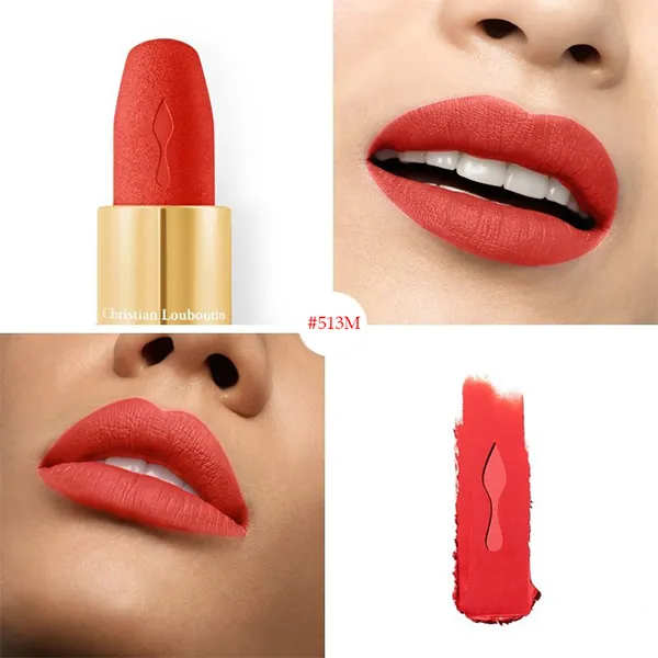 Son Christian Louboutin Porto Pomelo Velvet Matte 513M Màu Hồng Cam