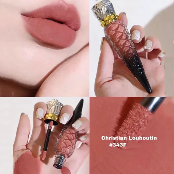 Son Kem Christian Louboutin Lips Fluid Matte Lip Color 343F Terakotakiss Màu Hồng Cam Đất