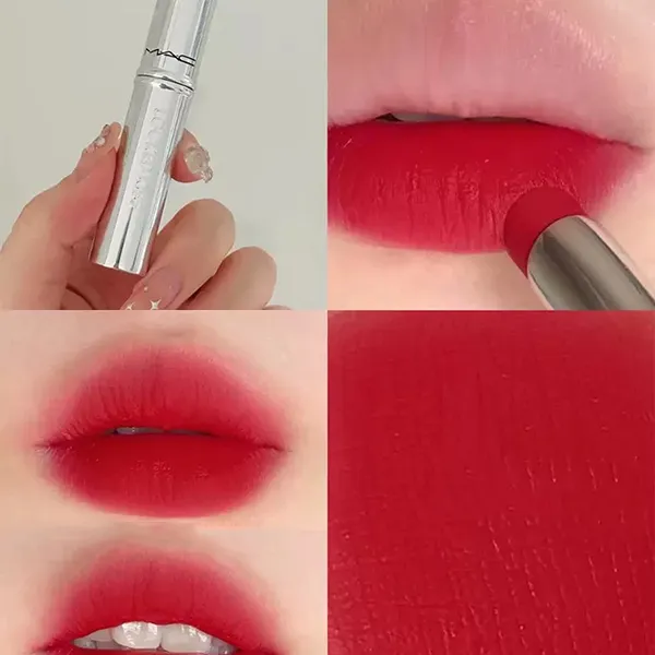 Son MAC Locked Kiss 24HR Lipstick 88 Ruby True Màu Đỏ Lạnh - Son Môi - Vua Hàng Hiệu