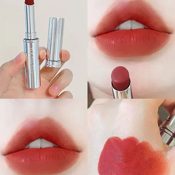 Son MAC Locked Kiss 24HR Lipstick 95 Vicious Màu Đỏ Cam - Son Môi - Vua Hàng Hiệu