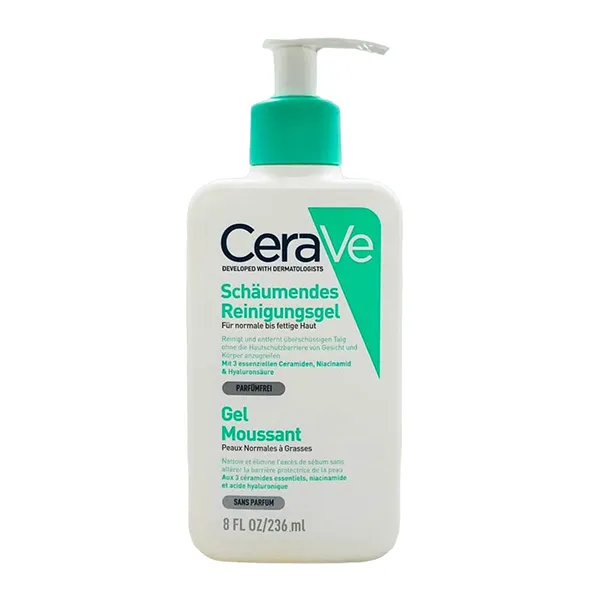 Sữa Rửa Mặt Cerave Foaming Cleanser Gel Moussant Dành Cho Da Dầu 236ml