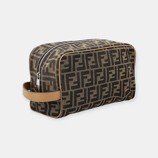Túi Cầm Tay Nam Fendi Clutch 7N0141ALWK Beige/ Black Màu Be Đen