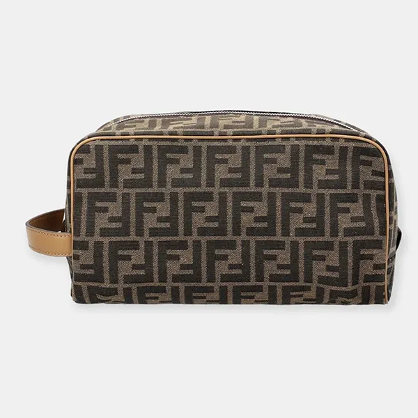 Túi Cầm Tay Nam Fendi Clutch 7N0141ALWK Beige/ Black Màu Be Đen