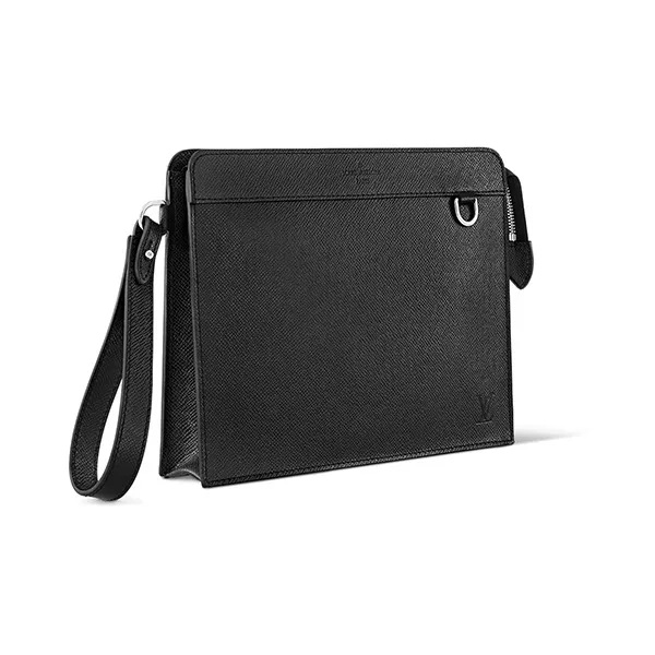 Túi Cầm Tay Nam Louis Vuitton LV Standing Pouch M81745 Màu Đen
