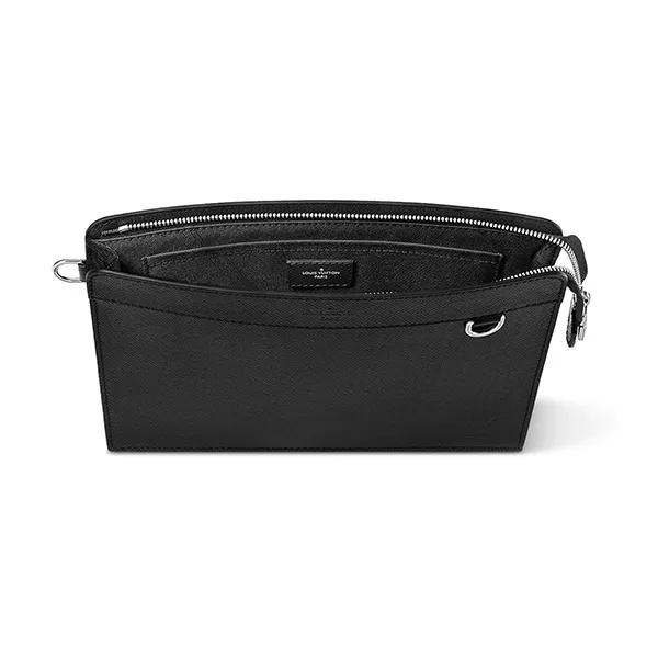 Túi Cầm Tay Nam Louis Vuitton LV Standing Pouch M81745 Màu Đen