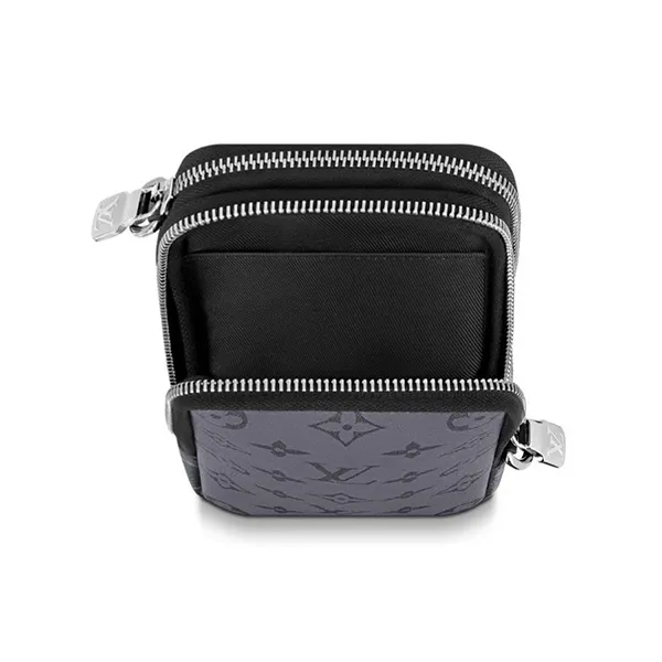 Túi Đeo Chéo Louis Vuitton LV Double Phone Pouch M69534 Màu Xám Đen - Túi xách - Vua Hàng Hiệu