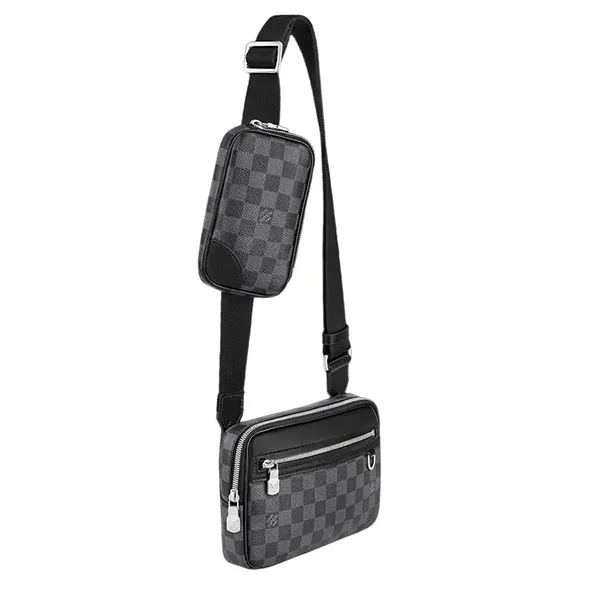 Túi Đeo Chéo Louis Vuitton LV Scott Messenger Damier Màu Đen - Túi xách - Vua Hàng Hiệu