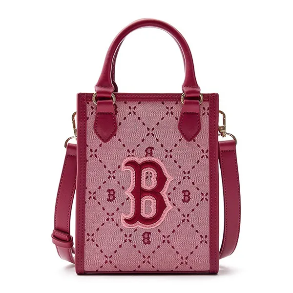 Túi Đeo Chéo MLB Classic Monogram Jacquard Boston Red Sox Bag 7ACRMD93N-43PCD Màu Hồng