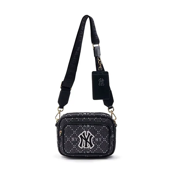 Túi Đeo Chéo MLB Monogram JQD New York Yankees 7ACRMD73N - 50BKS Màu Đen Xám