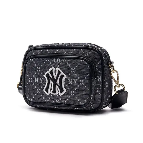 Túi Đeo Chéo MLB Monogram JQD New York Yankees 7ACRMD73N - 50BKS Màu Đen Xám